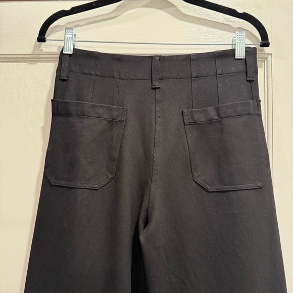 Quince Ultra Stretch Ponte Cropped Wide Leg Pants Black Sz 8 Career Office. Work - Picture 11 of 11
